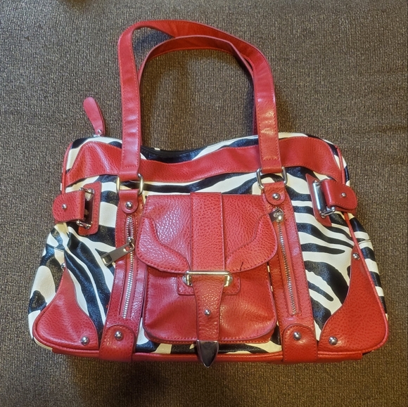 None Handbags - Red Zebra Purse